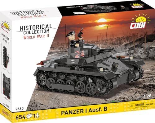 COBI Historical Collection WWII Panzerkampfwagen I (France 1940) Tank Building Set, 654 Pieces