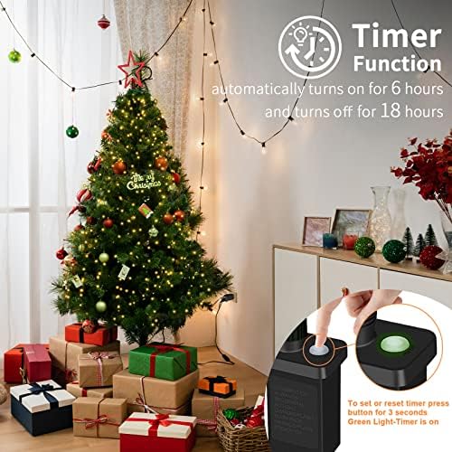 BOLWEO Christmas Tree Lights, 400LED 16 Lines Christmas Lights for Tree 8 Modes for 6ft-7ft Christmas Tree, UL Certified Indoor Outdoor Christmas Decorations 16 * 6.6ft Drops Warm White