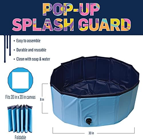 FolkArt Drizzle Pop-Up Splash Guard, Durable Tool for DIY Paint Pouring Arts and Crafts Projects, 50824