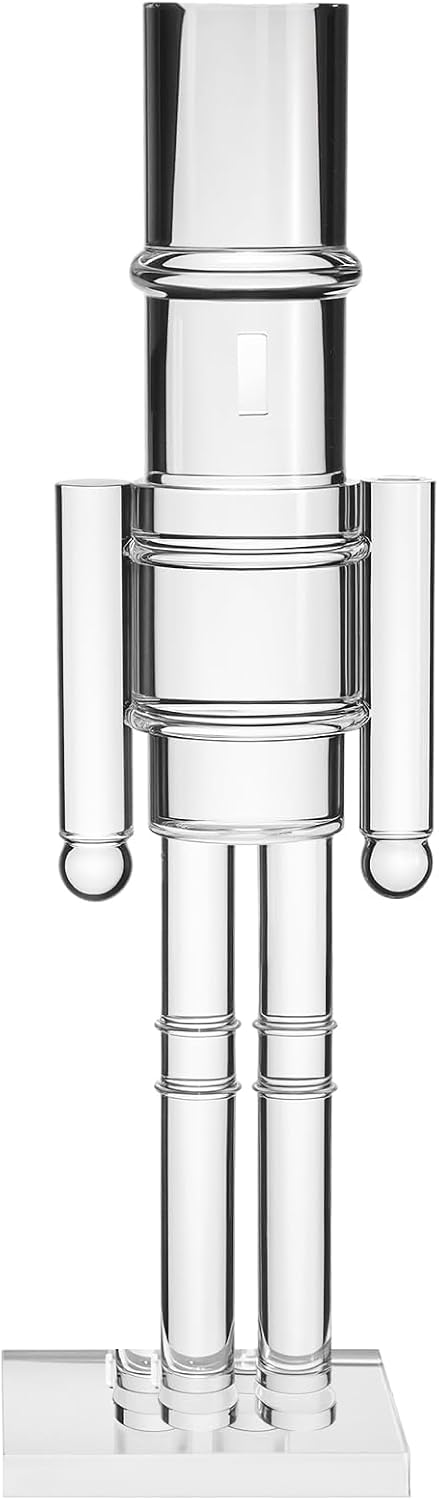 Thyle 16 Inch Christmas Acrylic Nutcracker Decor Nutcracker Figure, Clear