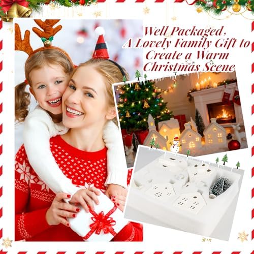 Christmas Village Sets,14 Pcs Christmas Decorations Indoor