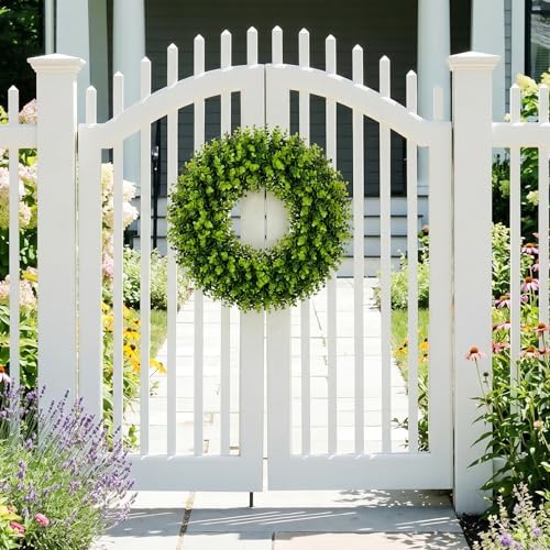 24" Artificial Eucalyptus Wreaths for Front Door Green Wreath All Seasons