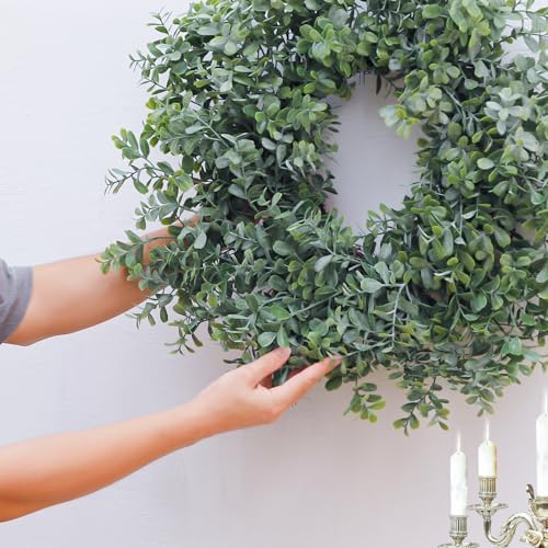 26'' Boxwood Wreaths for Front Door,Boxwood Wreath
