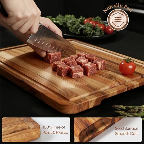 4 Pack Teak Cutting Board Wood Wooden Cutting Boards For Kitchen