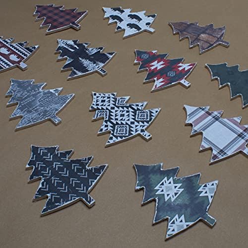 Wood Christmas Tree Cutout 12 inch, Pack of 6, Use as Wooden Door Hanger or Christmas Craft, by Woodpeckers