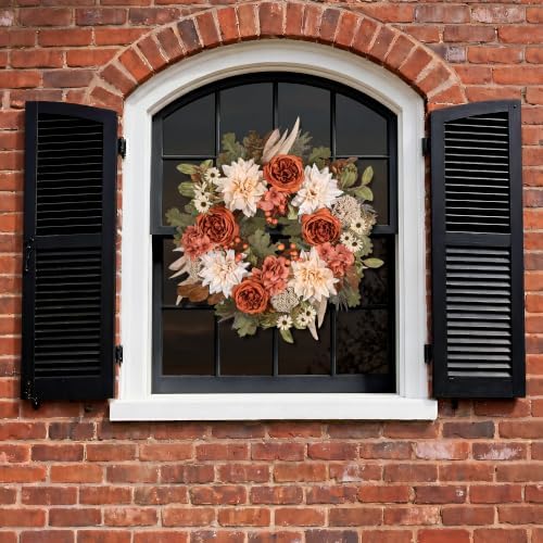 24in Fall Wreaths for Front Door Artificial Autumn Wreath