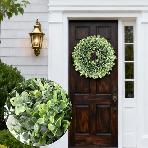 26'' Boxwood Wreaths for Front Door,Boxwood Wreath