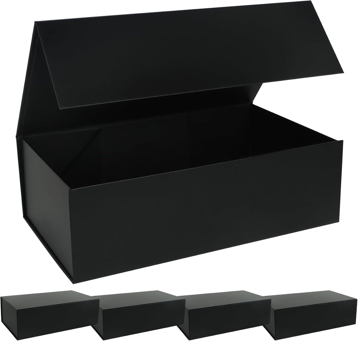 LFBOX Black Gift Box with Magnetic Lids 5 Pack