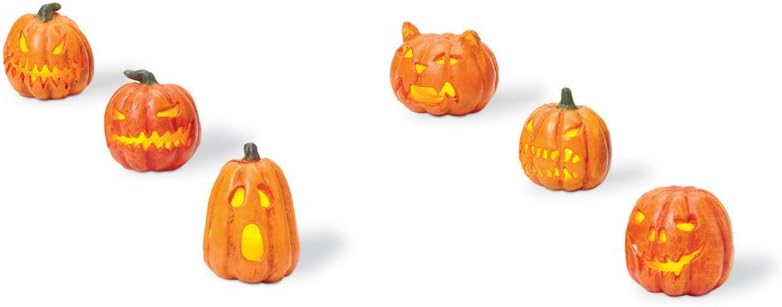 Department 56 Lit Jack-O-Lanterns (Set of 6)