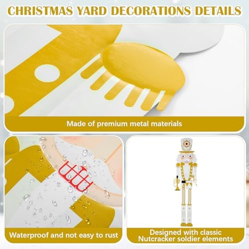GlikCeil 2pcs 6ft Large Modern Christmas Nutcracker Outdoor Decoration