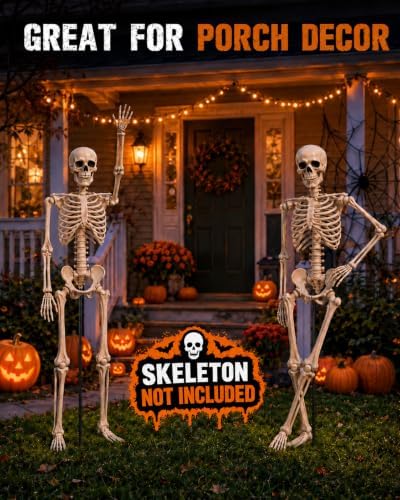 2PCS Skeleton Stand for 5-5.6 FT Giant Skeletons,【Skeleton Not Included】