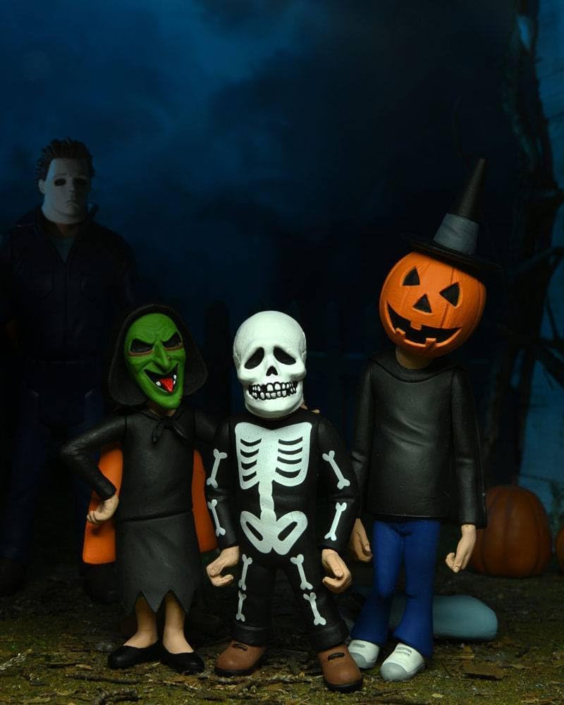 neca halloween 3 toony terrors trick or treaters shown in use