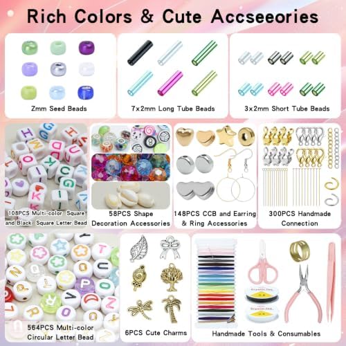 52800+pcs 144Colors 2mm Glass Seed Beads for Jewelry Making Kit