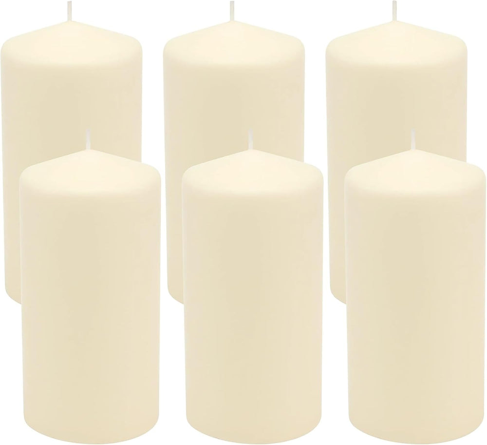 Stonebriar Unscented Pillar Candles – 65 Hour Burn Time, Long-Lasting Wax Can...