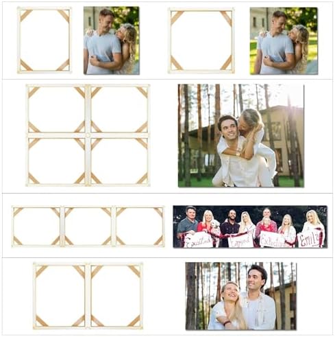 Texas Art DIY Wood Stretcher Bars for Canvas, Solid Wood Frame Kit, Easy to Assemble, Gallery Wrap for Oil Painting, Wall Posters, Customized Wooden Frame Kit for Diamond Painting, White, 28 x 40