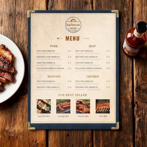 goodsmart restaurant menu covers – 25 pack blue, view 9