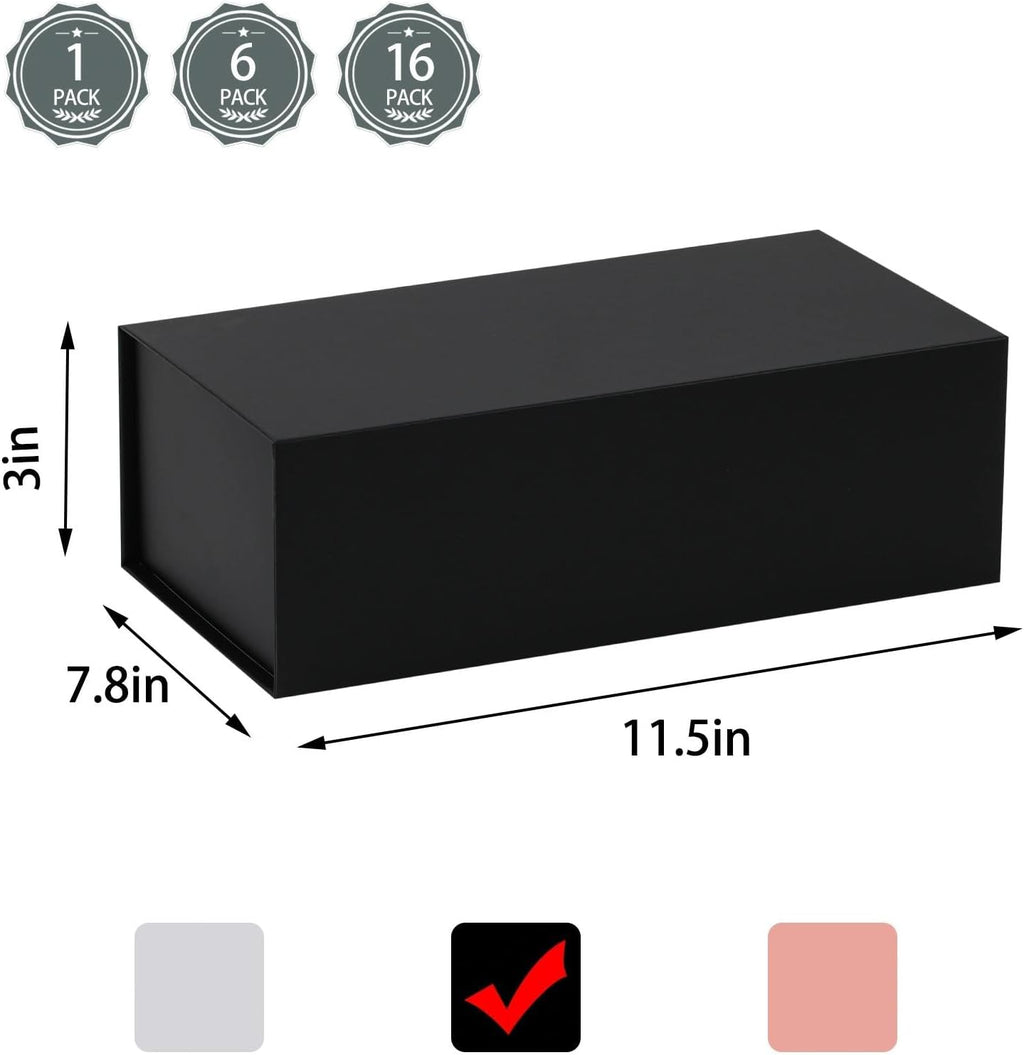 ilomaozx black gift box, 11.5x7.8x3 gift boxes for shown in use