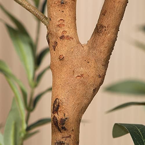 Kazeila 2-Pack 6FT Artificial Olive Trees, Wood Trunks & Silk Leaves