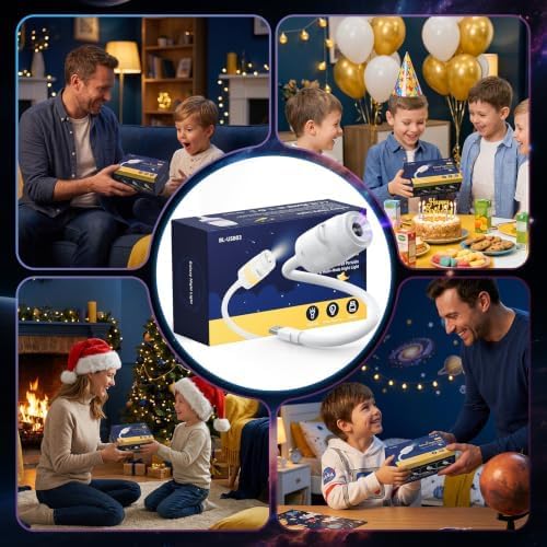 night light projector, 2-in-1usb galaxy projector night light, front angle view
