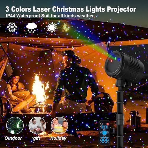 laser christmas projector lights outdoor, firefly light show, package contents
