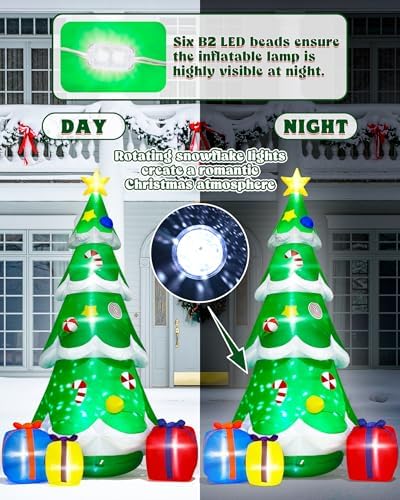 12FT Christmas Tree Inflatables, Giant Blow Up Christmas Tree Decorations