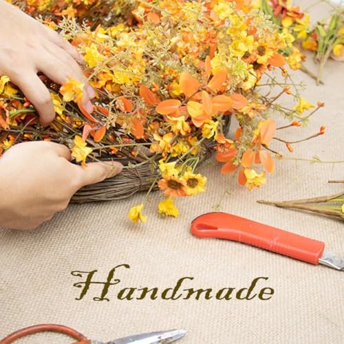 24 Inch Fall Wreaths for Front Door Boho Fall Wreath Rustic Autumn Wreath
