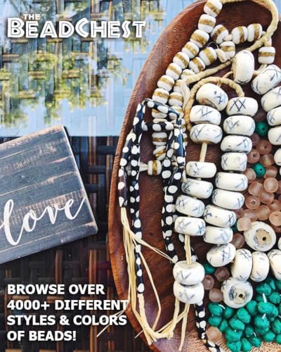 The Bead Chest White Bone Beads Saucer 21mm Kenya African Large Hole 24 Inch Strand Handmade