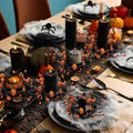 8 PCS Mini Halloween Candle Rings Berry Pumpkin Wreath for Kitchen Cabinet