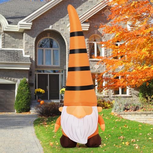 COMIN 5FT Thanksgiving Gnome Inflatables Fall Yard Decorations