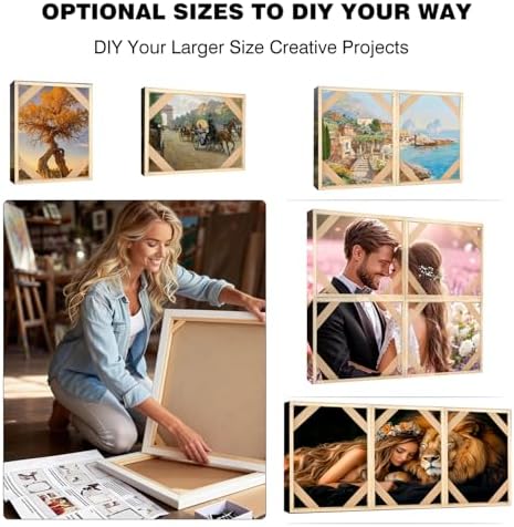 DIY Wood Canvas Stretcher Bars Kit, 1.25" Gallery Depth, 12" x 32"