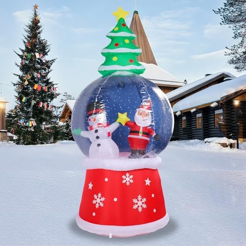 MUMTOP 7.68 FT Christmas Outdoor Inflatable with Snow Globe Holiday Decor