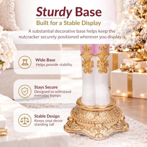Sunnydaze Kenneth the Princely 3ft Nutcracker Statue, Christmas Decoration