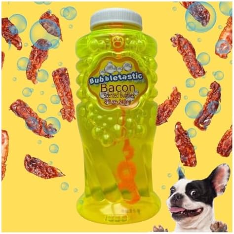 bubbletastic bacon bubble machine for dogs - with, side view