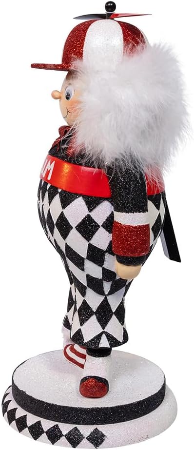 kurt adler 14.5" hollywood nutcrackers™ tweedle dum nutcracker showing dimensions