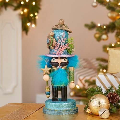 Kurt Adler Hollywood Nutcracker with Sea Turtle Hat, 11-Inch