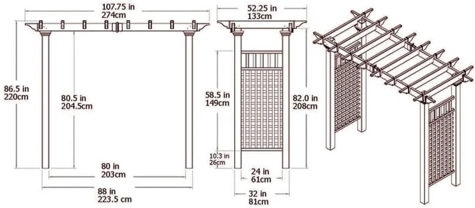 vita Fairfield Grande 111 inchW x 86 inchH Vinyl Arbor