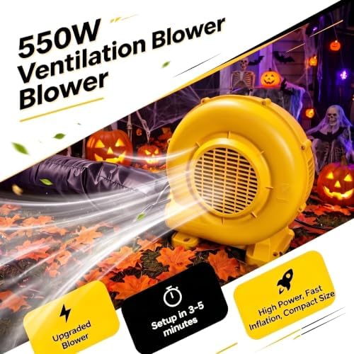 20FT Giant Inflatable Pumpkin Lighted Outdoor Halloween Decor with Blower