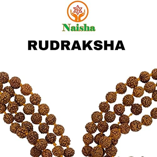 NAISHA 1001 Pcs Natural Rudraksha Beads, 8mm Loose Mala Jewelry Making