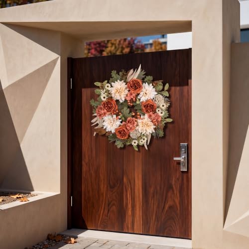 24in Fall Wreaths for Front Door Artificial Autumn Wreath