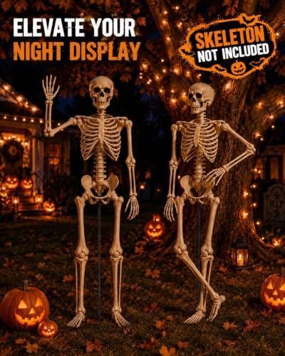 2PCS Skeleton Stand for 5-5.6 FT Giant Skeletons,【Skeleton Not Included】