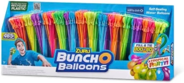 ZURU Bunch O Balloons 465 Rapid-Fill Self-Tying Recyclable Water Balloons (14...