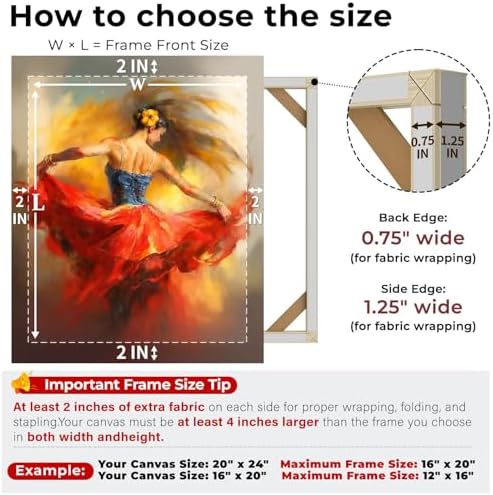 Texas Art DIY Wood Stretcher Bars for Canvas, Solid Wood Frame Kit, Easy to Assemble, Gallery Wrap for Oil Painting, Wall Posters, Customized Wooden Frame Kit for Diamond Painting, White, 28 x 40