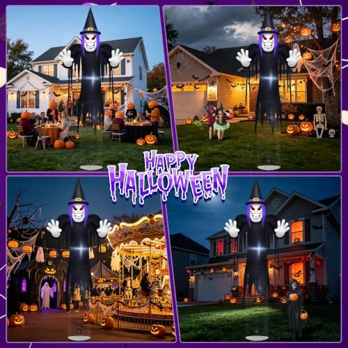 Danxilu 12FT Gaint Halloween Inflatable Floating Witch Outdoor Decoration