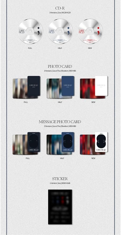 ENHYPEN [4th Mini Album DARK BLOOD](HALF Ver.) + 3 Extra Photocards Set