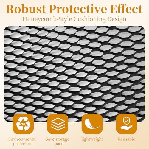 Black Honeycomb Packing Paper 2 Rolls, 15 x 164 ft, 100 Fragile Labels