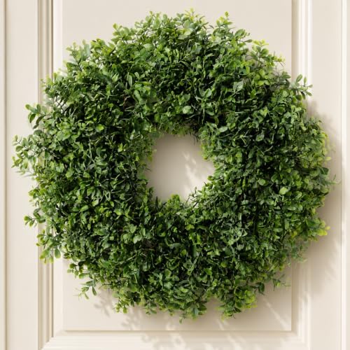 26'' Boxwood Wreaths for Front Door,Boxwood Wreath