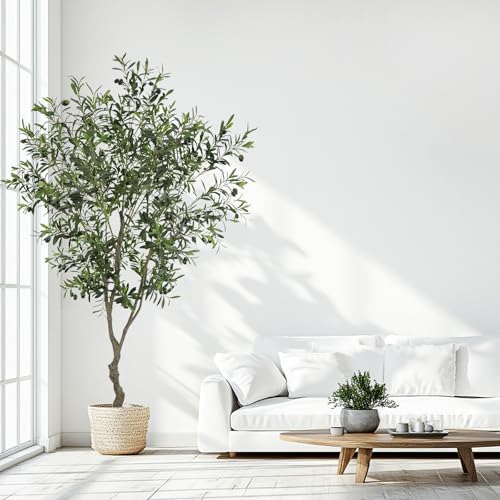 7ft Artificial Olive Tree Potted Plant