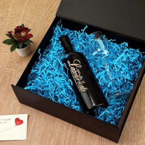 5 Pcs Black Gift Box Large 13.5x11.8x4.7 Inches, Black Gift Boxes for Presents with Magnetic Closure Lid, Luxury Gift Box Rectangle Collapsible Boxes for Gift Packaging