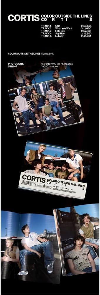 CORTIS [1st EP Album COLOR OUTSIDE THE LINES](Scene 3 Ver.) + 3 Extra Photoca...