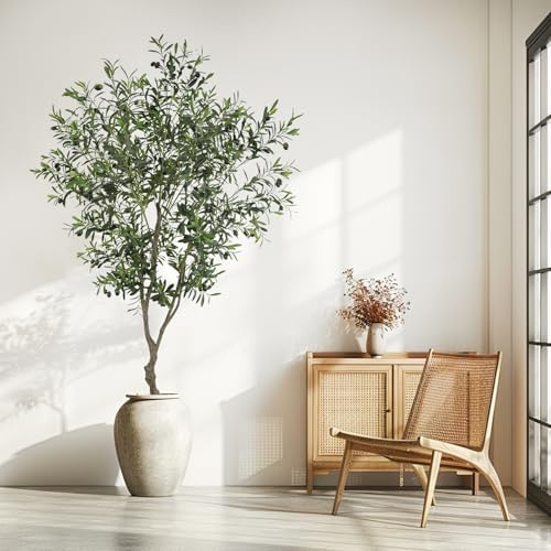 7ft Artificial Olive Tree Potted Plant